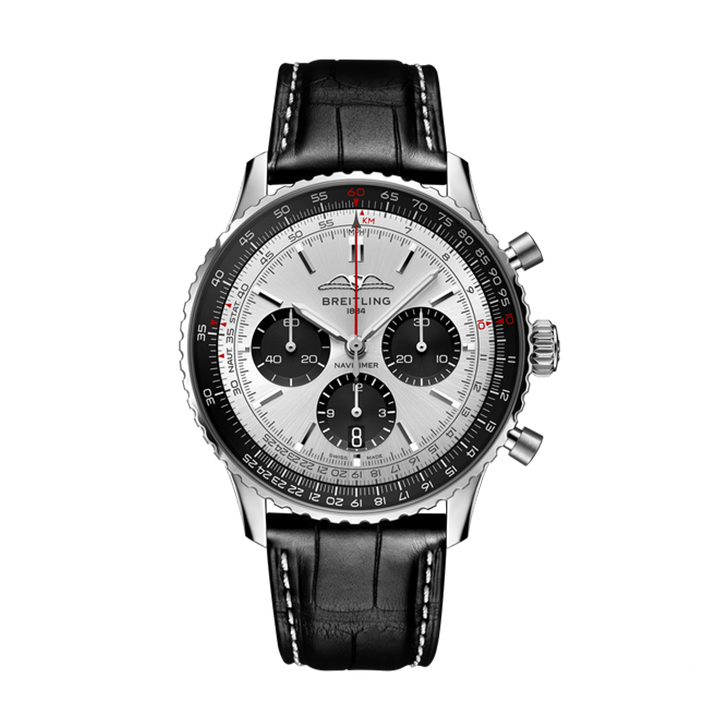 Breitling AB0138241G1P1 Navitimer B01 Silver Dial - Νew