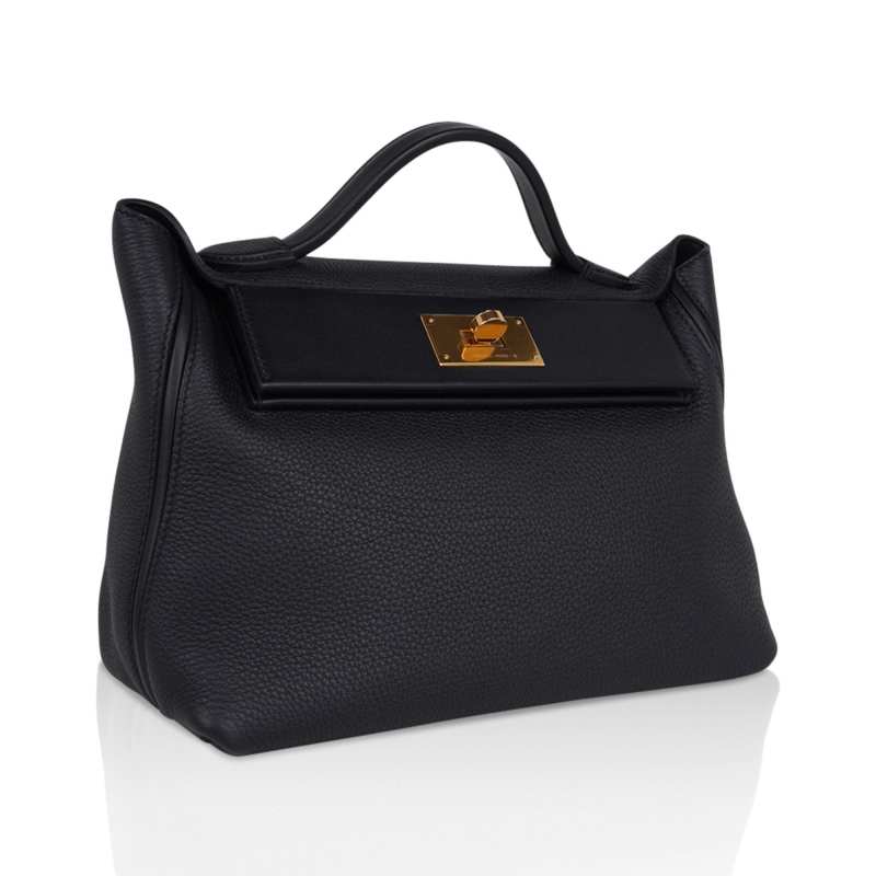24/24 29 Bag Black Clemence / Swift Gold Hardware