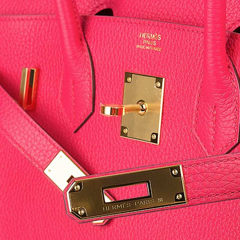 Birkin 30 Bag Rose Extreme Clemence Leather with Gold Hardware