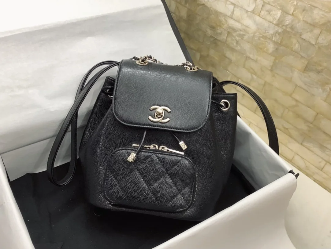Chanel Small Affinity Backpack Black For Women, Women’s Bags 9.8in/25cm