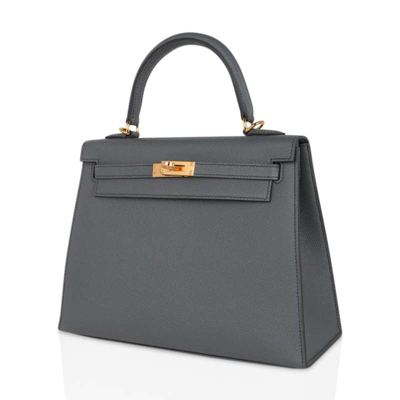 Kelly Sellier 25 Bag Vert Amande Gold Hardware Epsom Leather