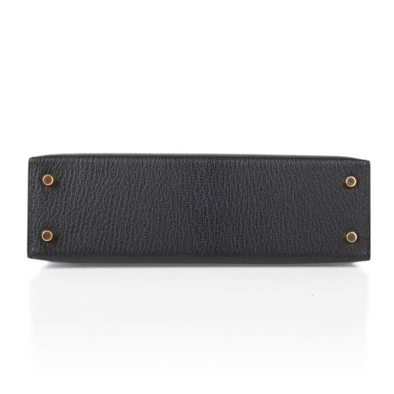 Kelly 20 Mini Kelly II Sellier Bag Black Chevre Gold Hardware Limited Edition