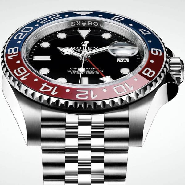 Rolex GMT Master II Pepsi Black Dial Stainless Steel Mens Watch 126710blro-0001