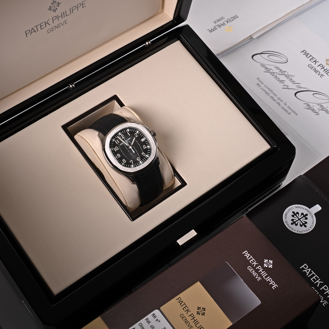 Patek Philippe Aquanaut Automatic Black Dial Stainless Steel Men's Watch 5167A-001