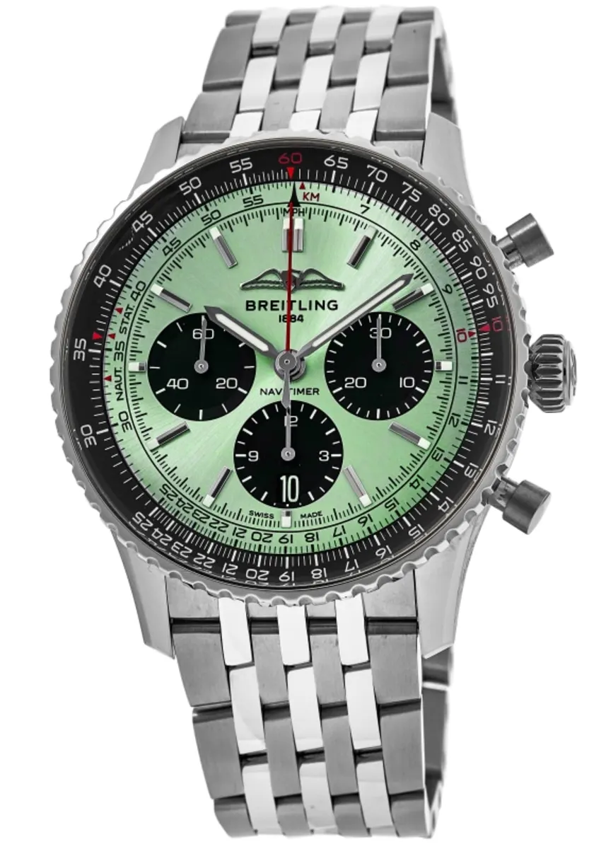 Breitling AB0138241L1A1 Navitimer B01 Green Dial - Νew