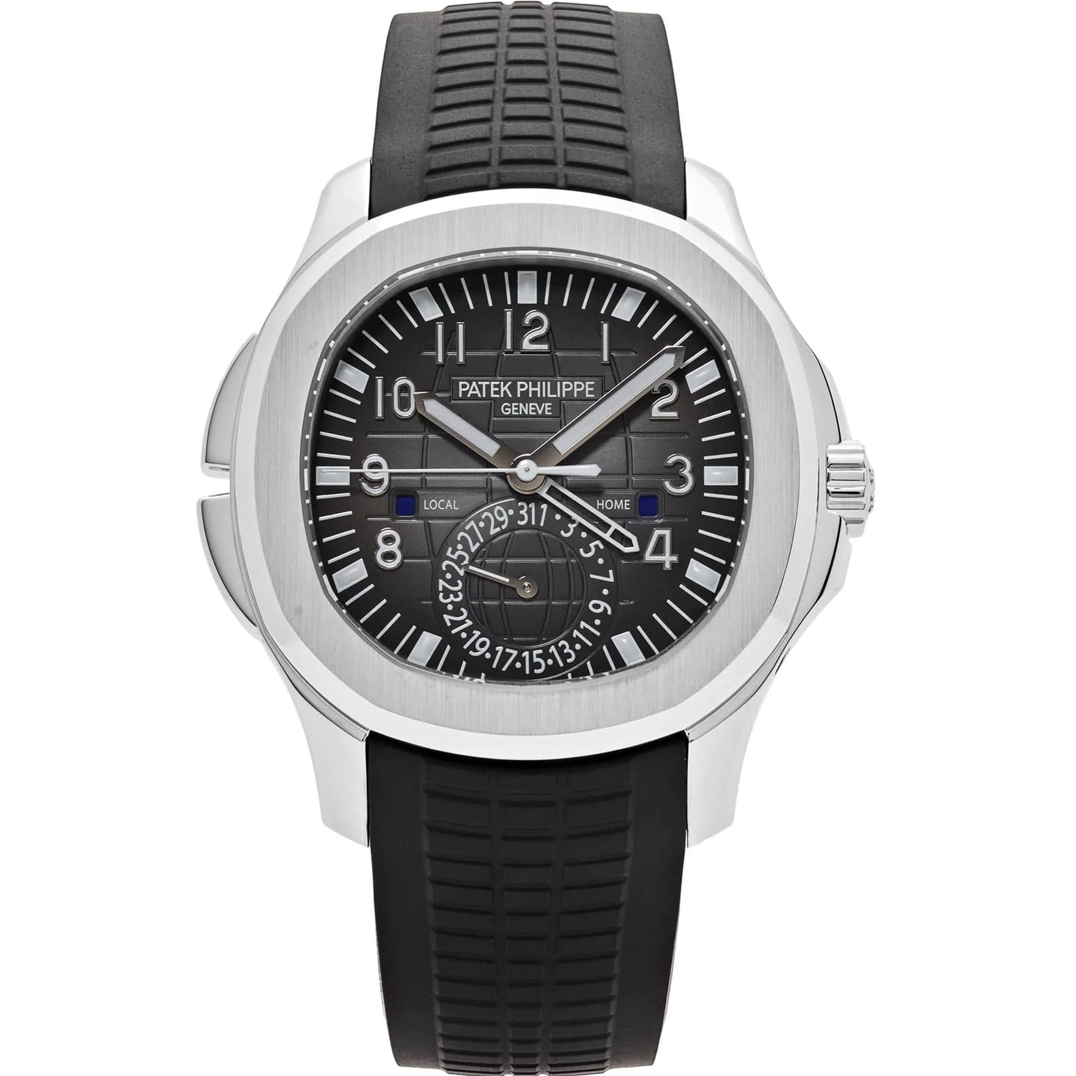 Patek Philippe Aquanaut Dual Time Black Dial Automatic Men's Watch 5164A-001
