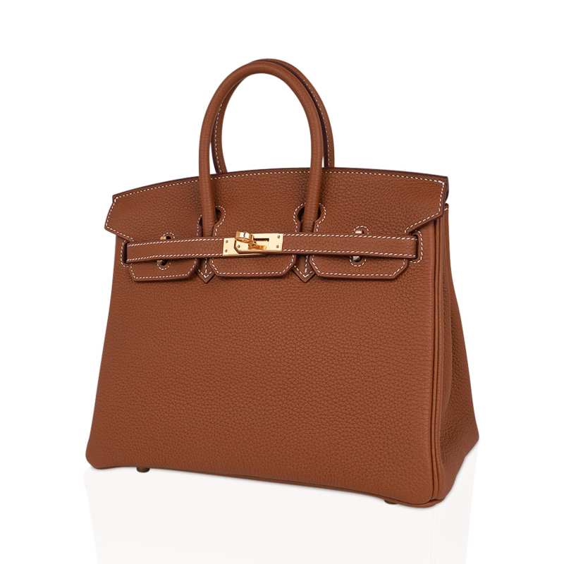 Birkin 25 Bag Gold Togo Leather Gold Hardware