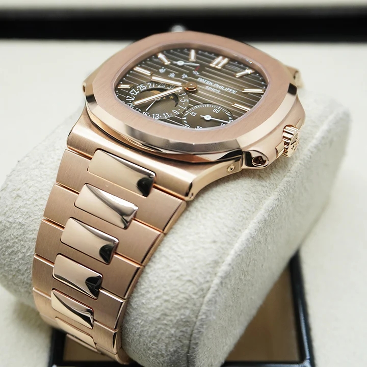 Patek Philippe Nautilus Moon Phase Rose Gold Watch 5712/1R-001 5712/1R