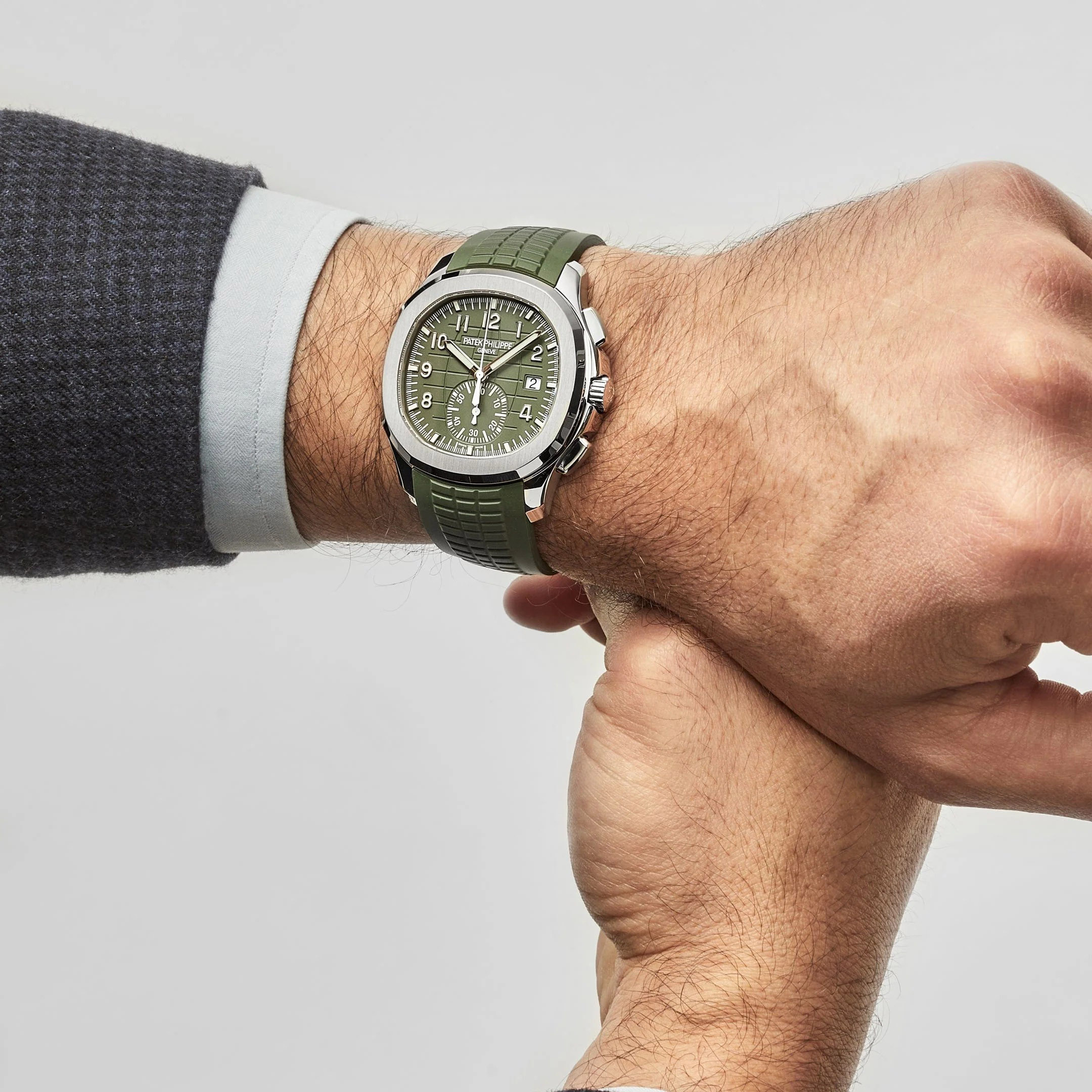 Patek Philippe Aquanaut Khaki Green Dial Watch 5168G-010