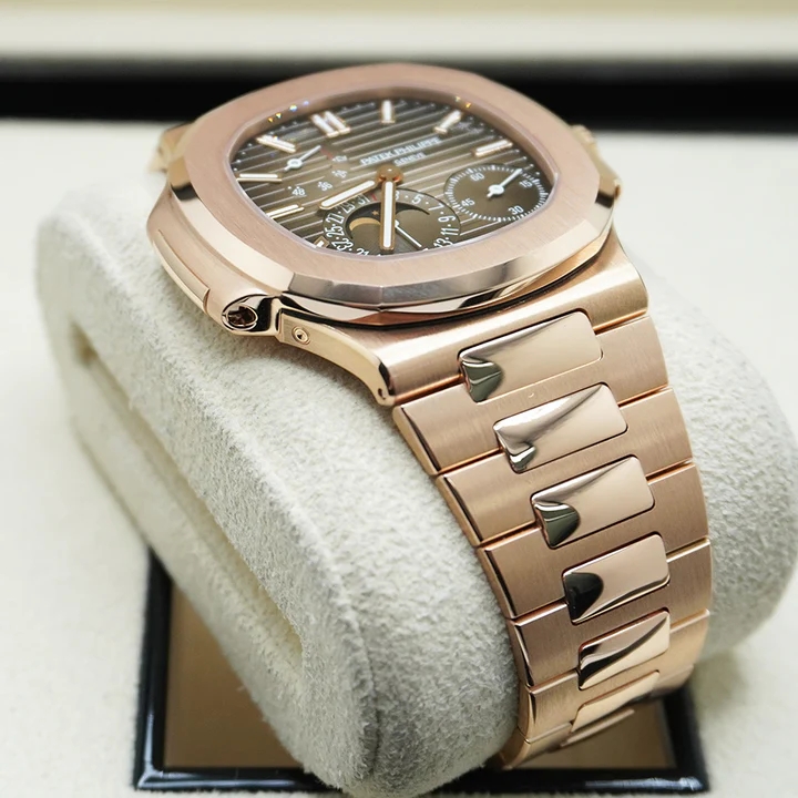 Patek Philippe Nautilus Moon Phase Rose Gold Watch 5712/1R-001 5712/1R