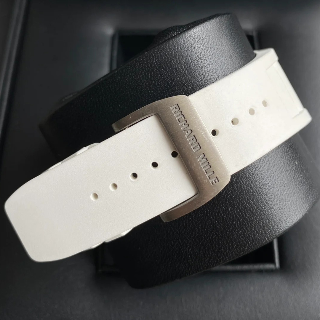 RM055  White Ceramic Dial