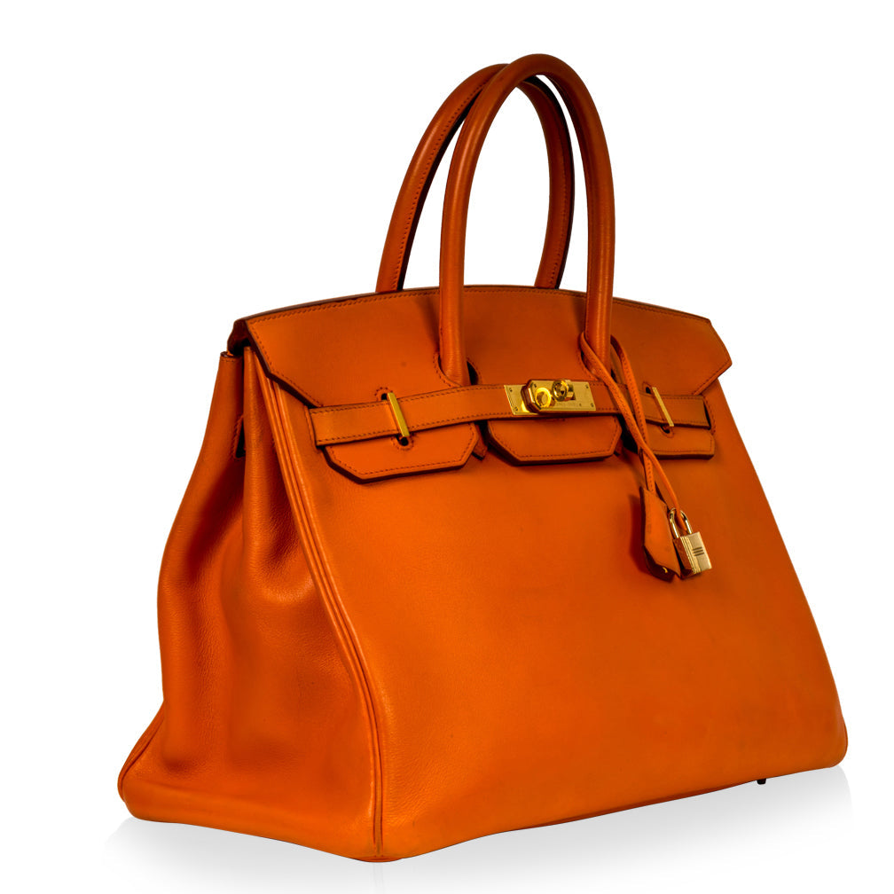 Hermes HM Bags Birkin 35 Orange Swift Luxury Bags