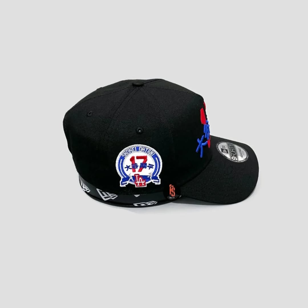 NEW ERA LOS ANGELES DODGERS OHTANI  METALLIC BLACK 9FIFTY A-FRAME SNAPBACK HAT