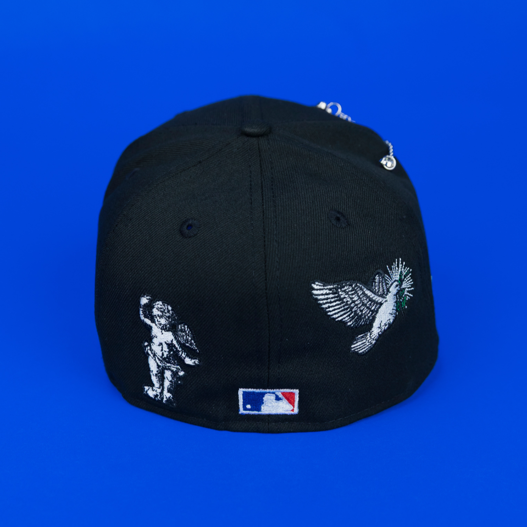 NEW ERA EXCLUSIVE 59FIFTY BLACK LOS ANGELES DODGERS 