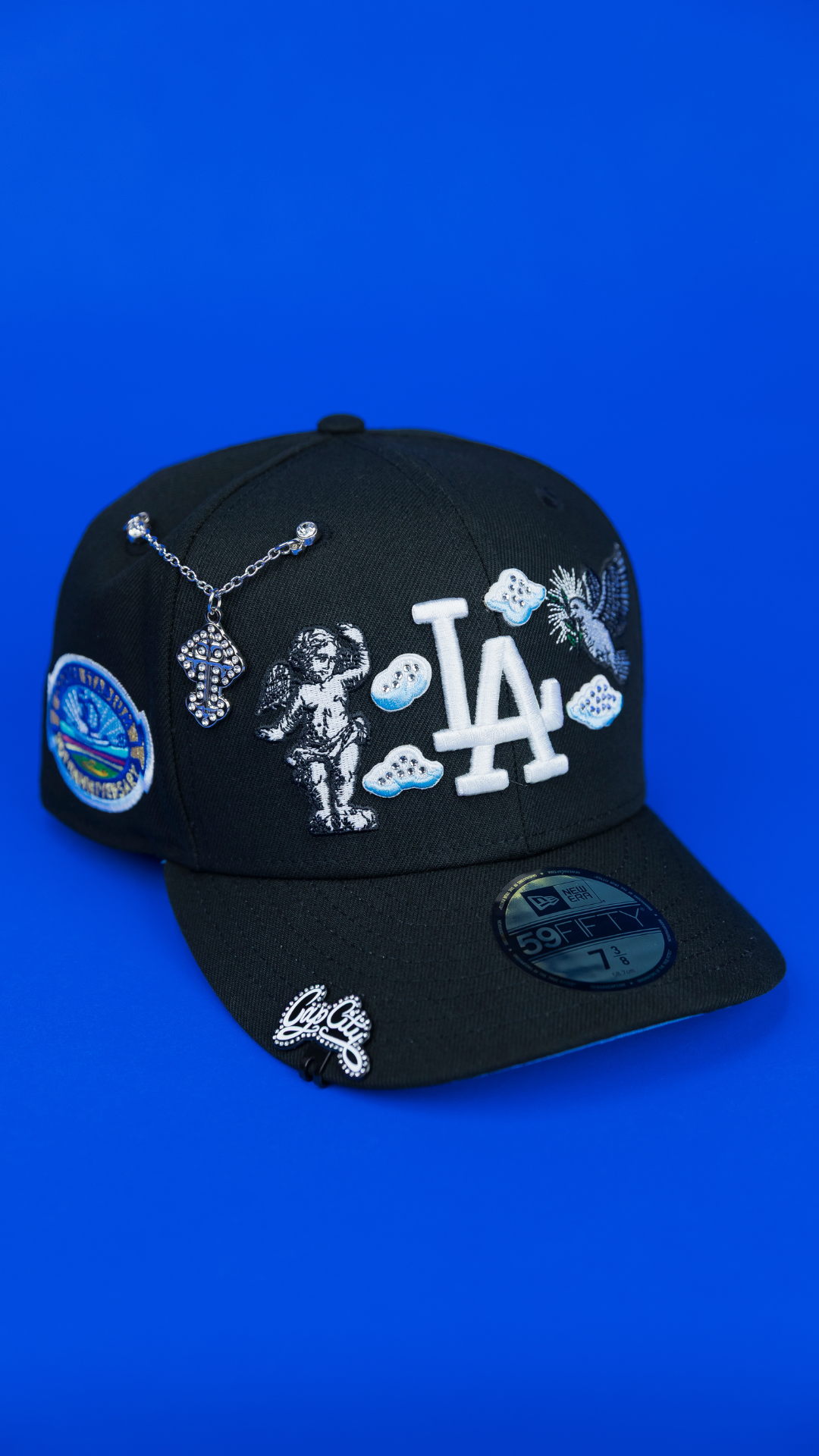 NEW ERA EXCLUSIVE 59FIFTY BLACK LOS ANGELES DODGERS 