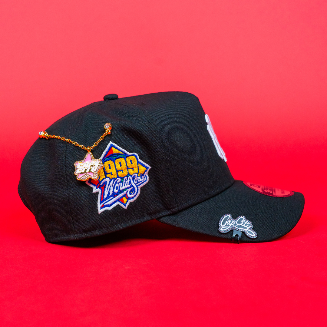 NEW ERA 9FIFTY A-FRAME BLACK NEW YORK YANKEES SNAPBACK W/ 1999 WORLD SERIES WORLD SERIES SIDE PATCH