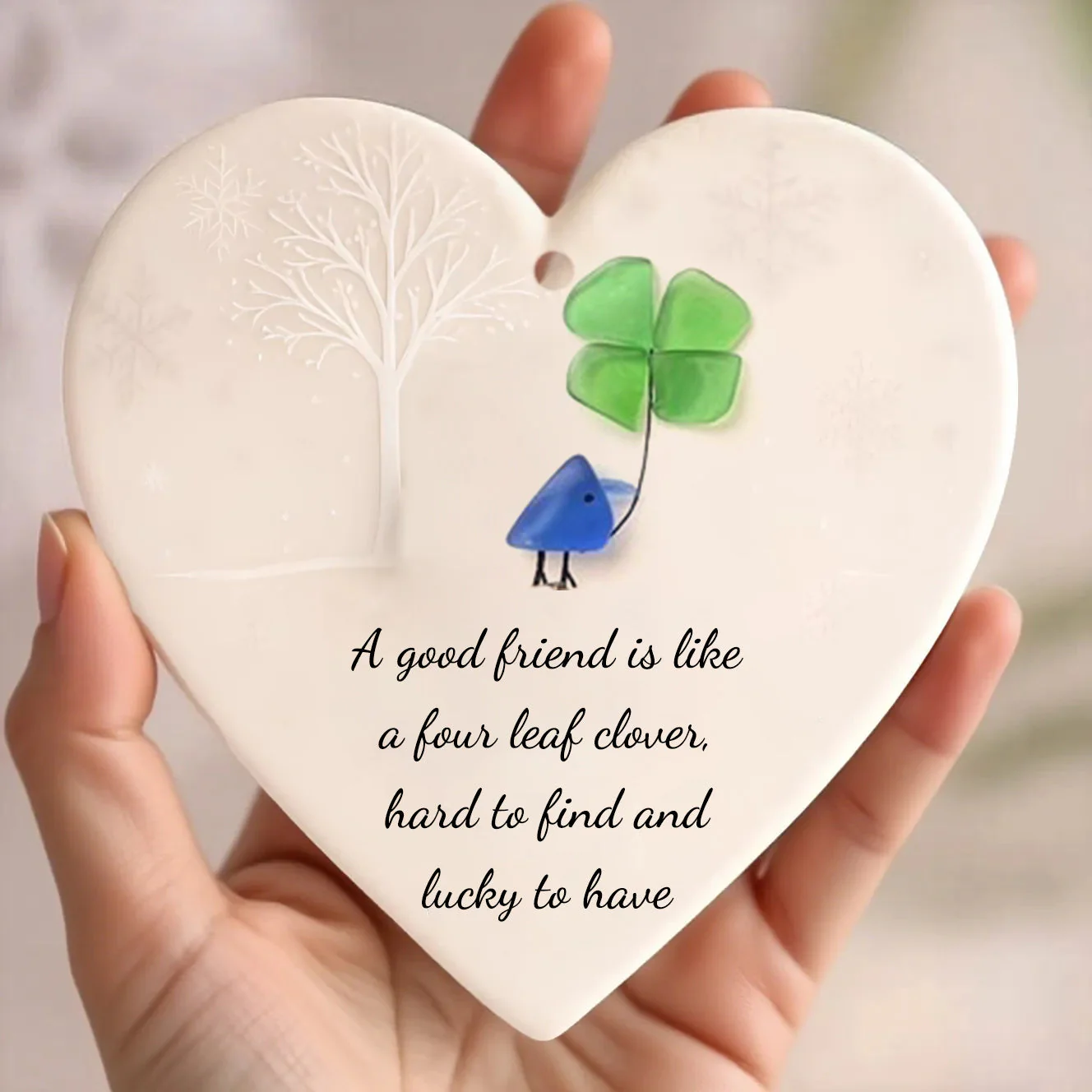 💙🌊Heart-Shaped Sea Glass Friendship Keepsake