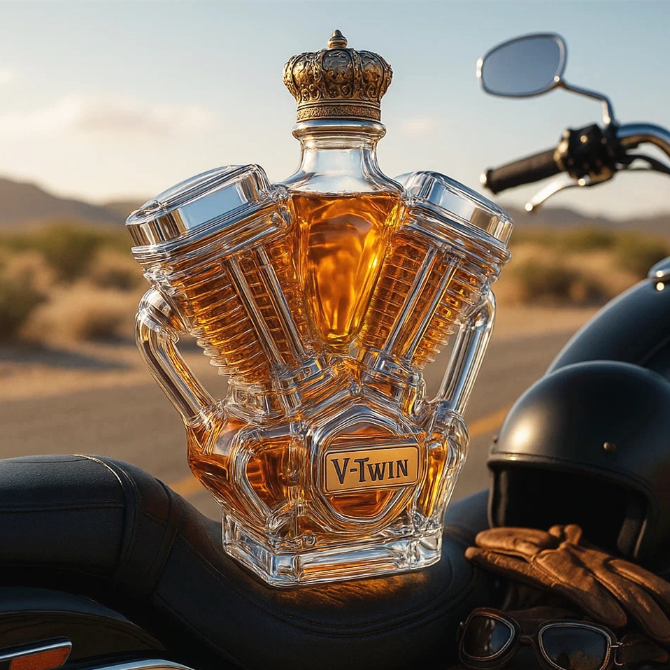 🔥 Black Friday 50% OFF--V-Twin Whiskey Bottle
