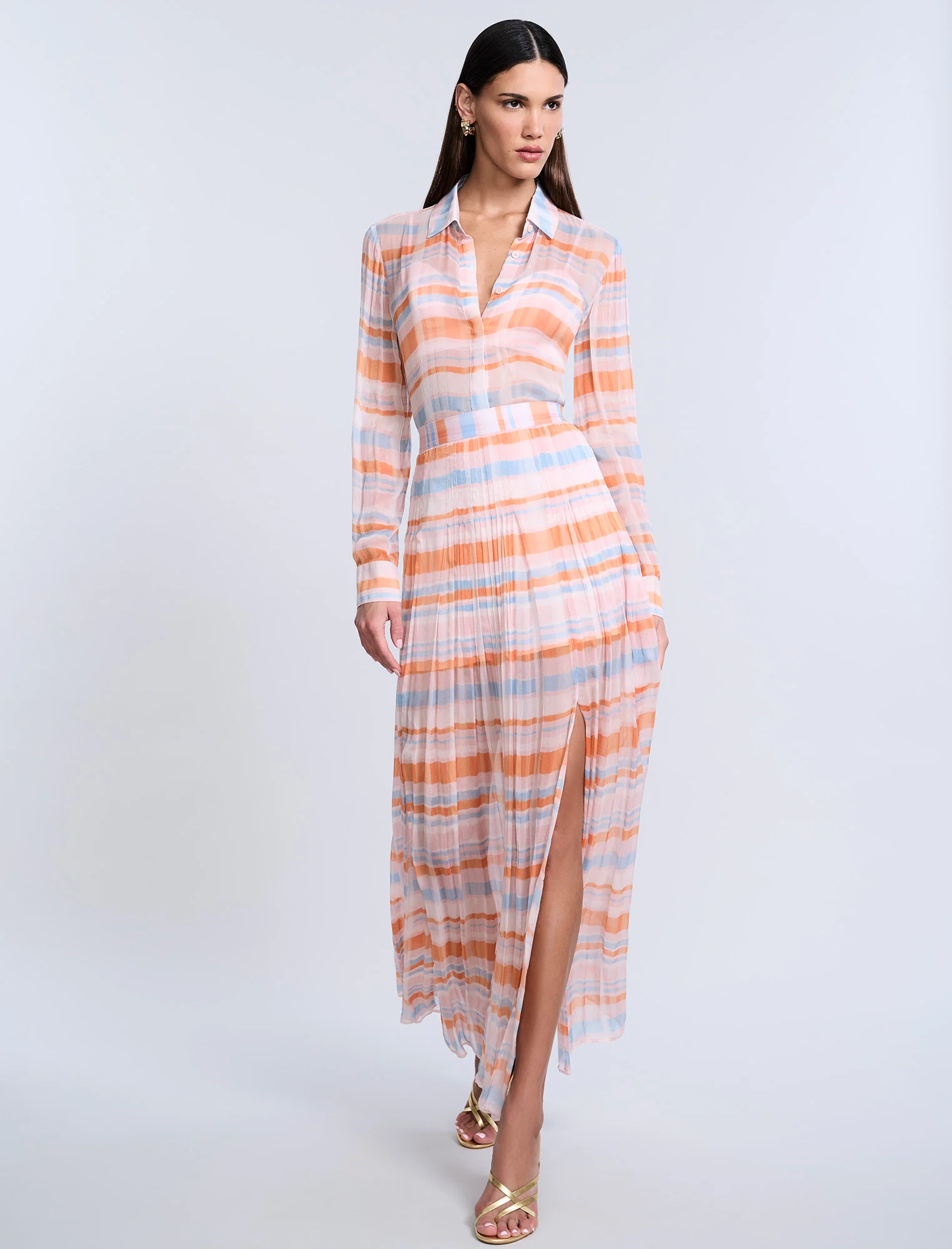 Chiffon Plaid Blouse