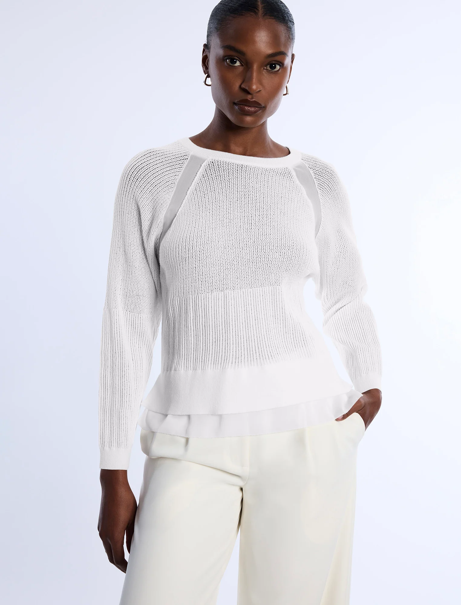 Pointelle Knit Sweater