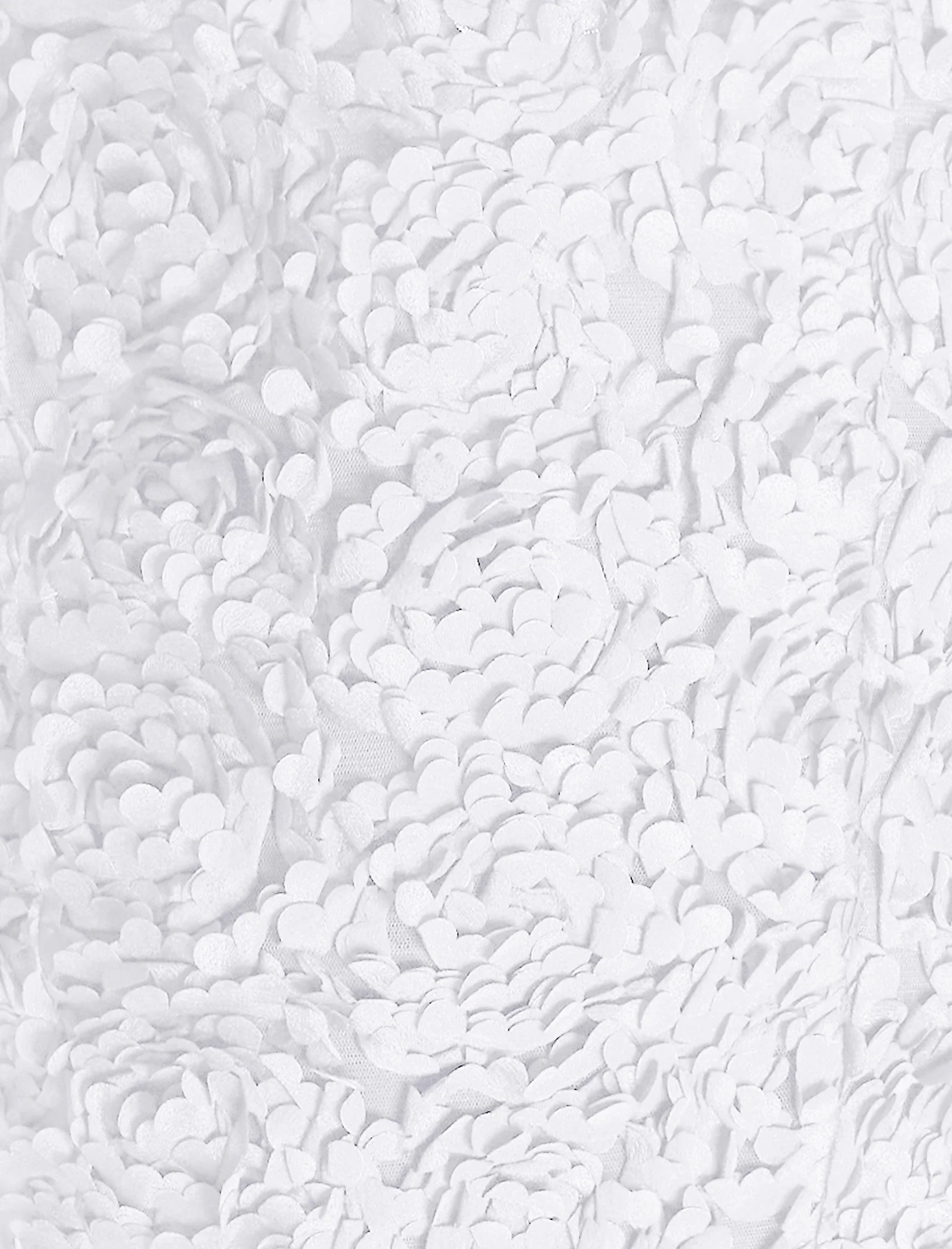 Strapless 3D Floral Dress