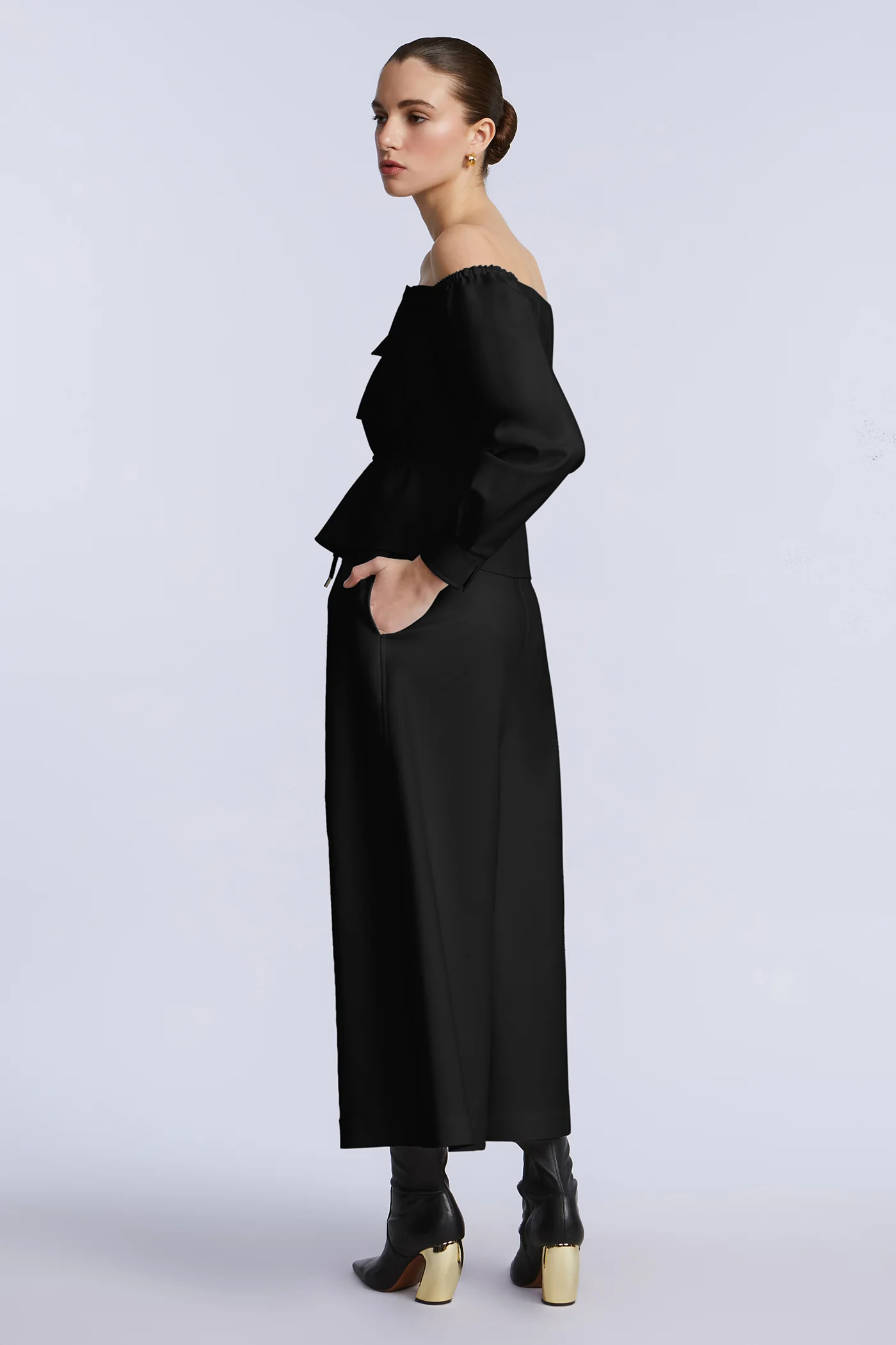 Off Shoulder Drawstring Top