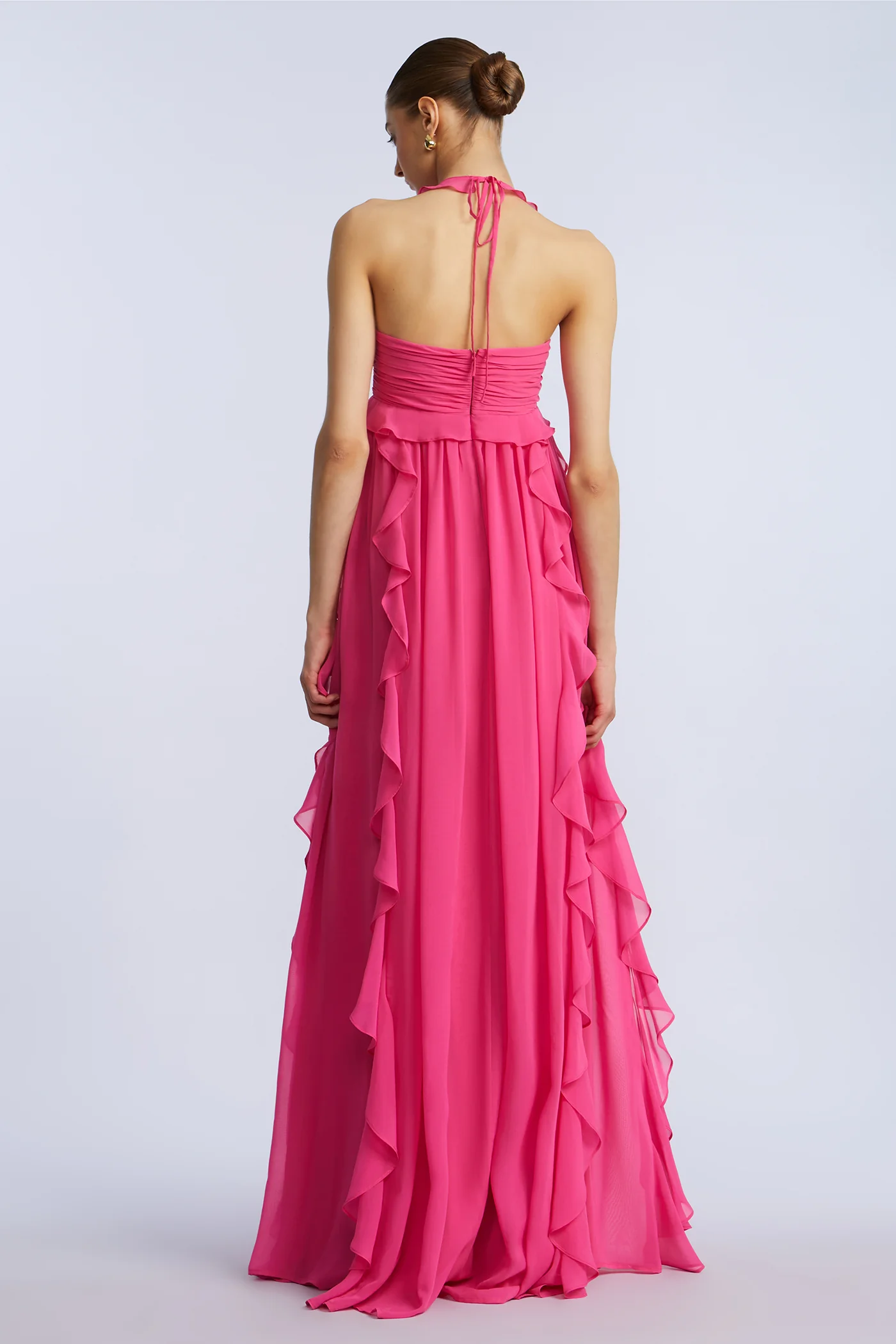 Ruffle Chiffon Gown