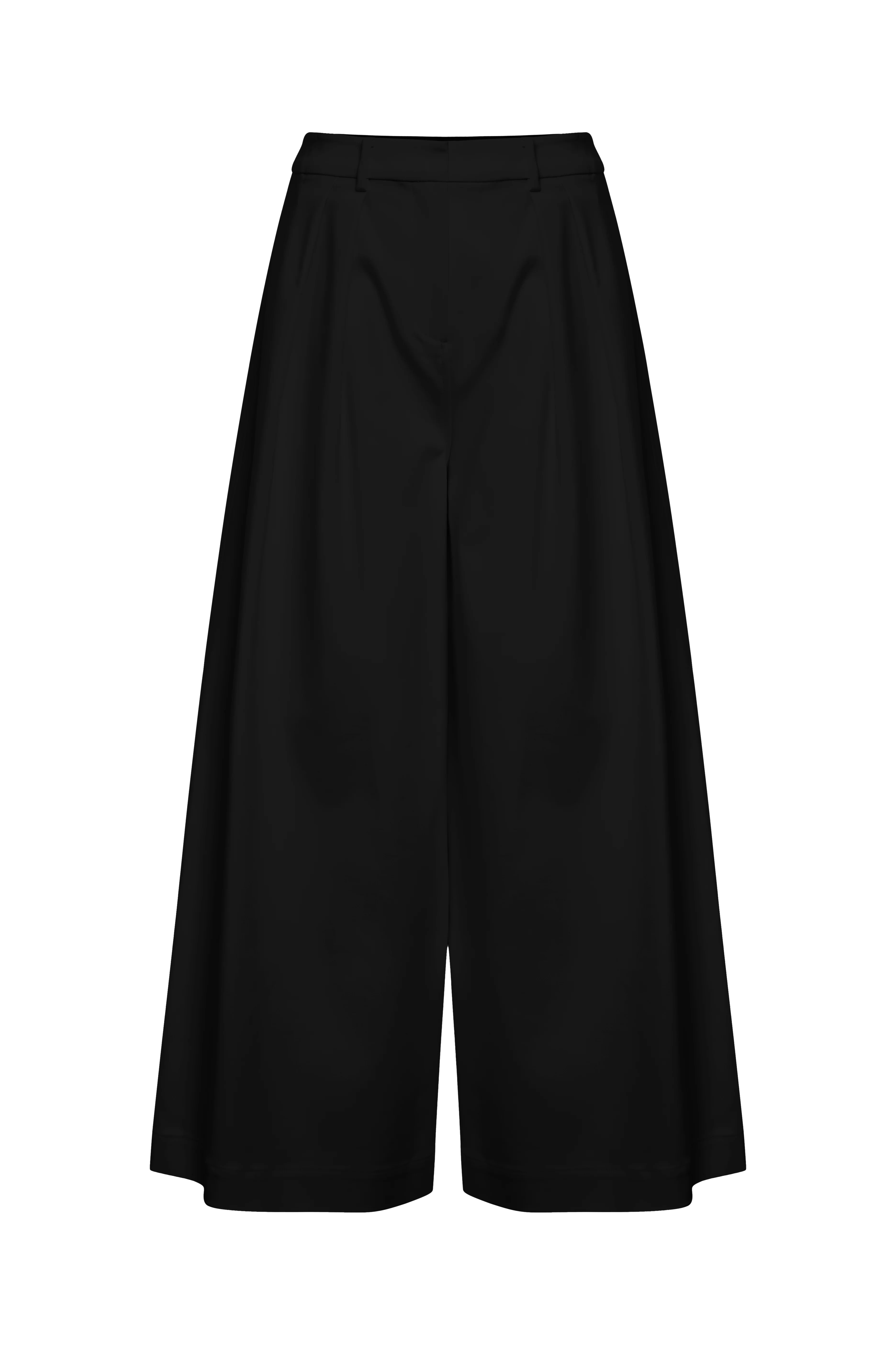 Pleated Front Crop Pant