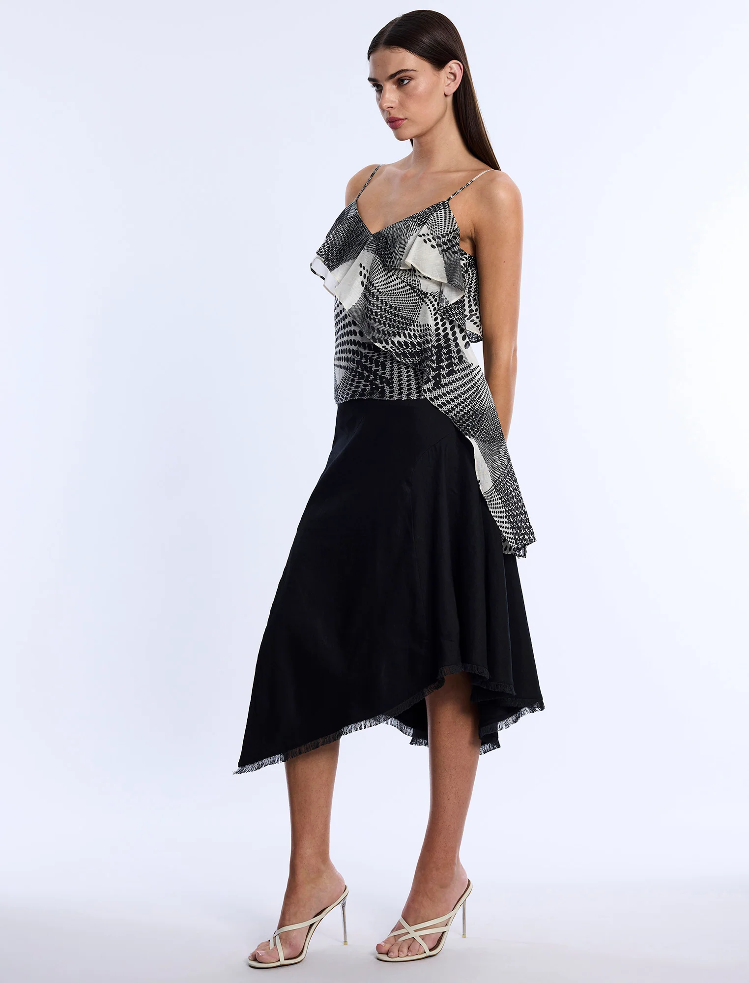 Printed Flounce Cami