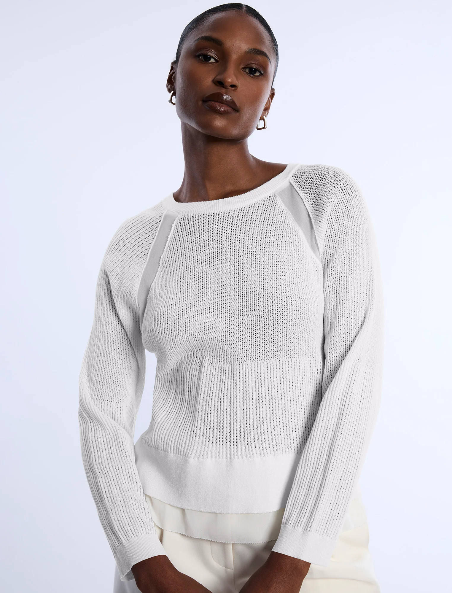 Pointelle Knit Sweater