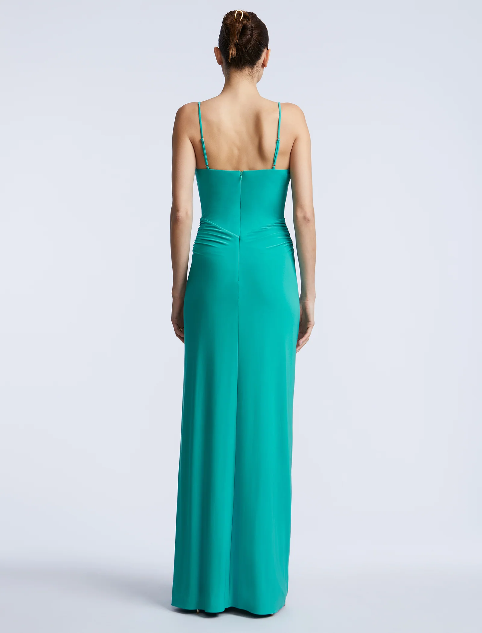 Cowl Draped Gown With Twist