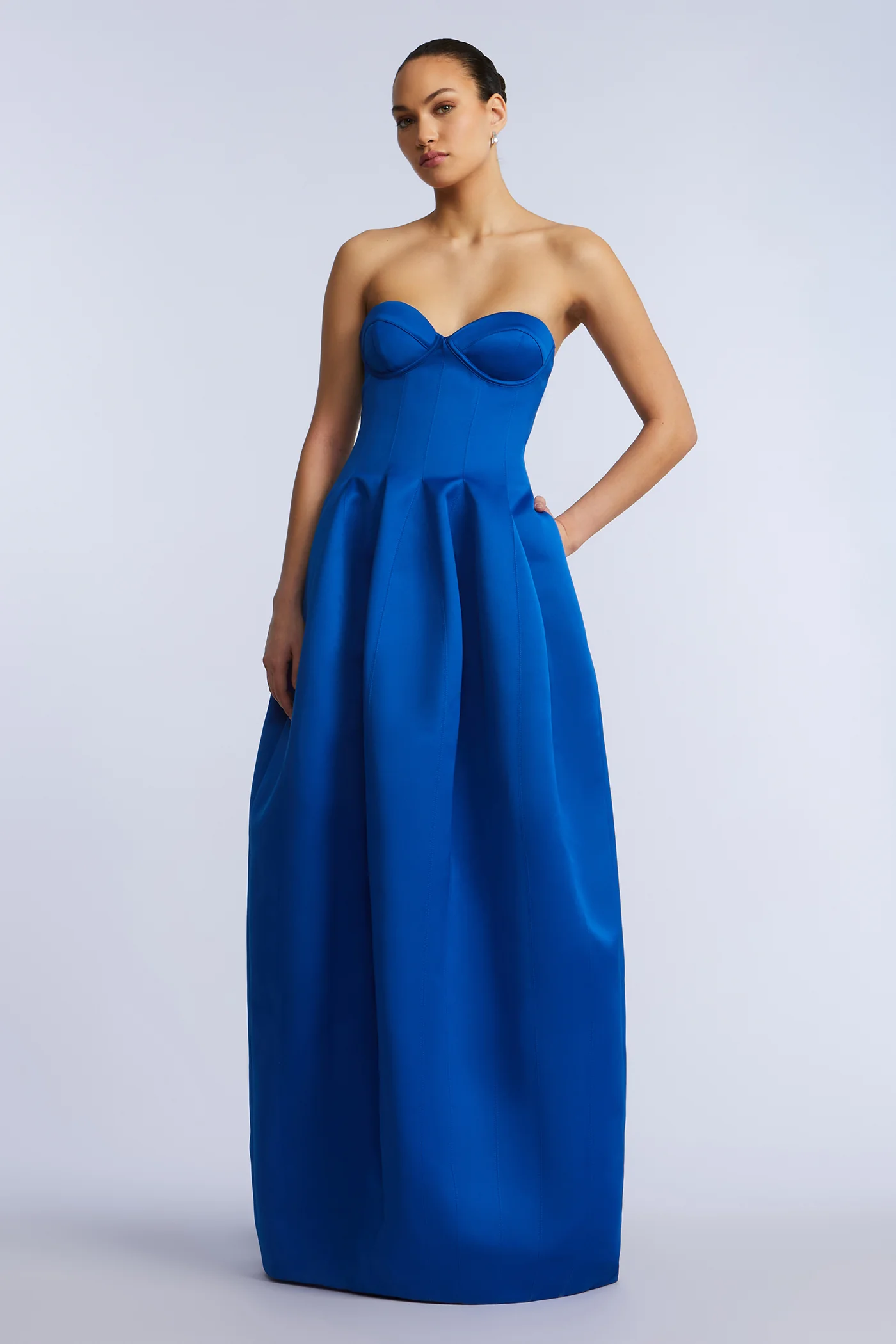 Strapless Structured Gown