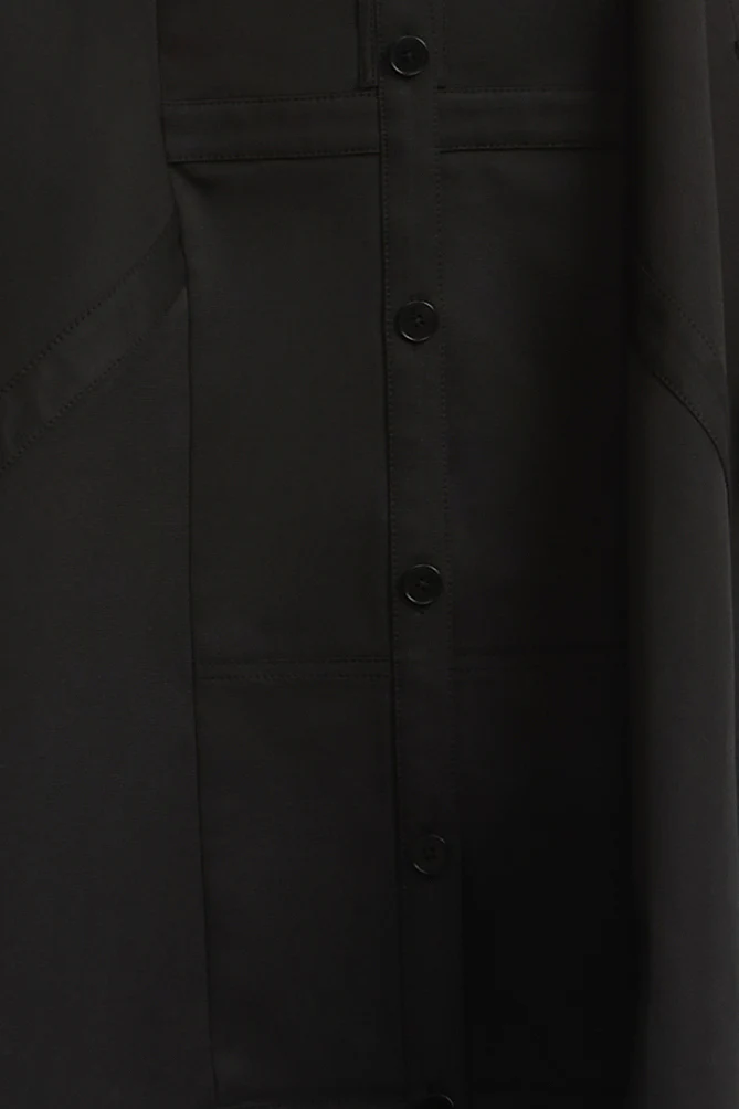 Scarf Hem Taffeta Twill Dress