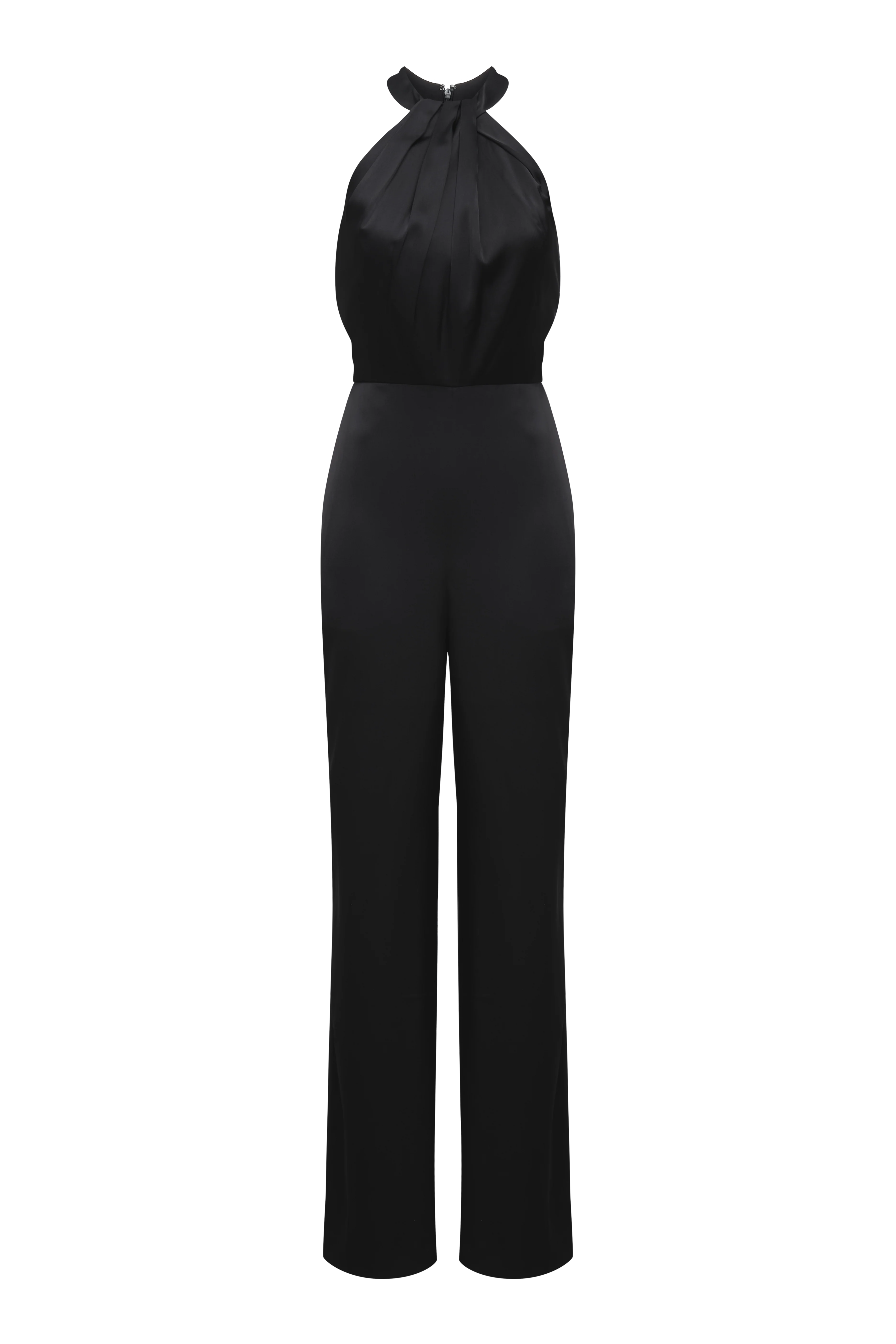Pleated Halter Jumpsuit