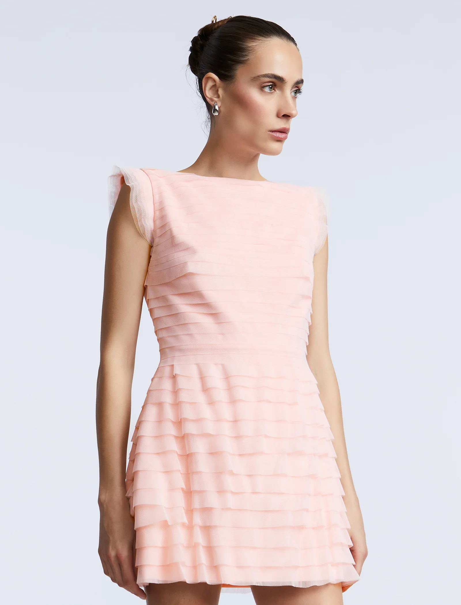 Tulle Tiered Mini Dress