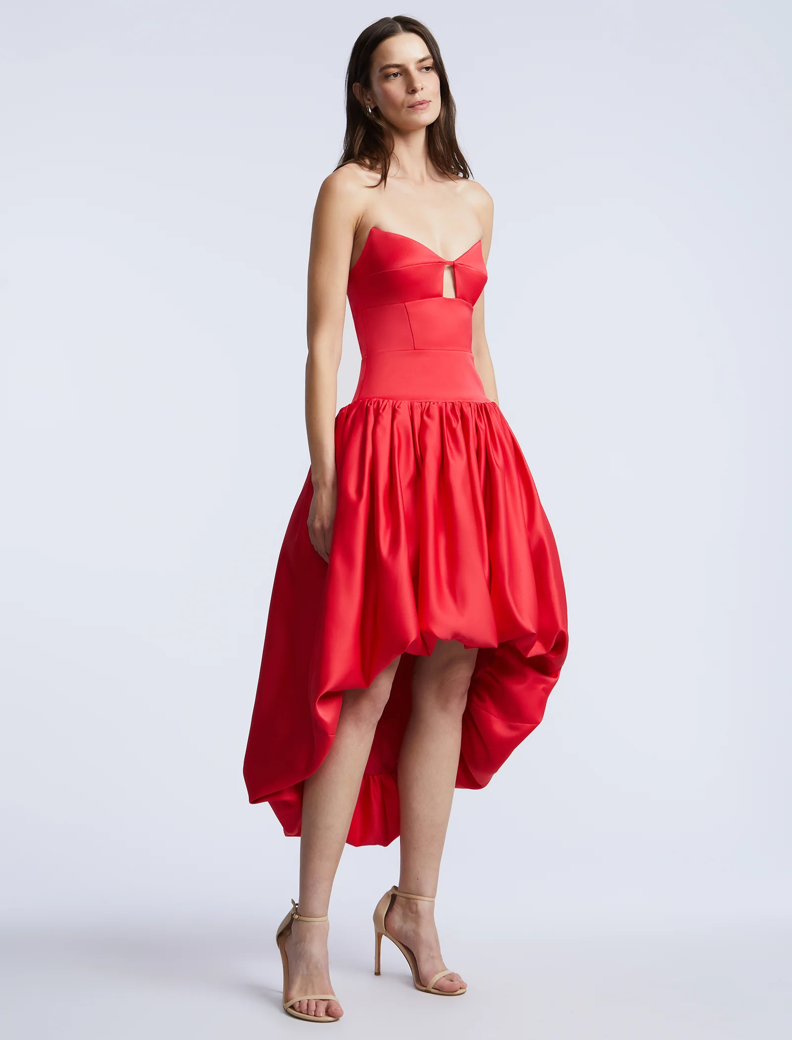 Solid Bubble Hem Dress