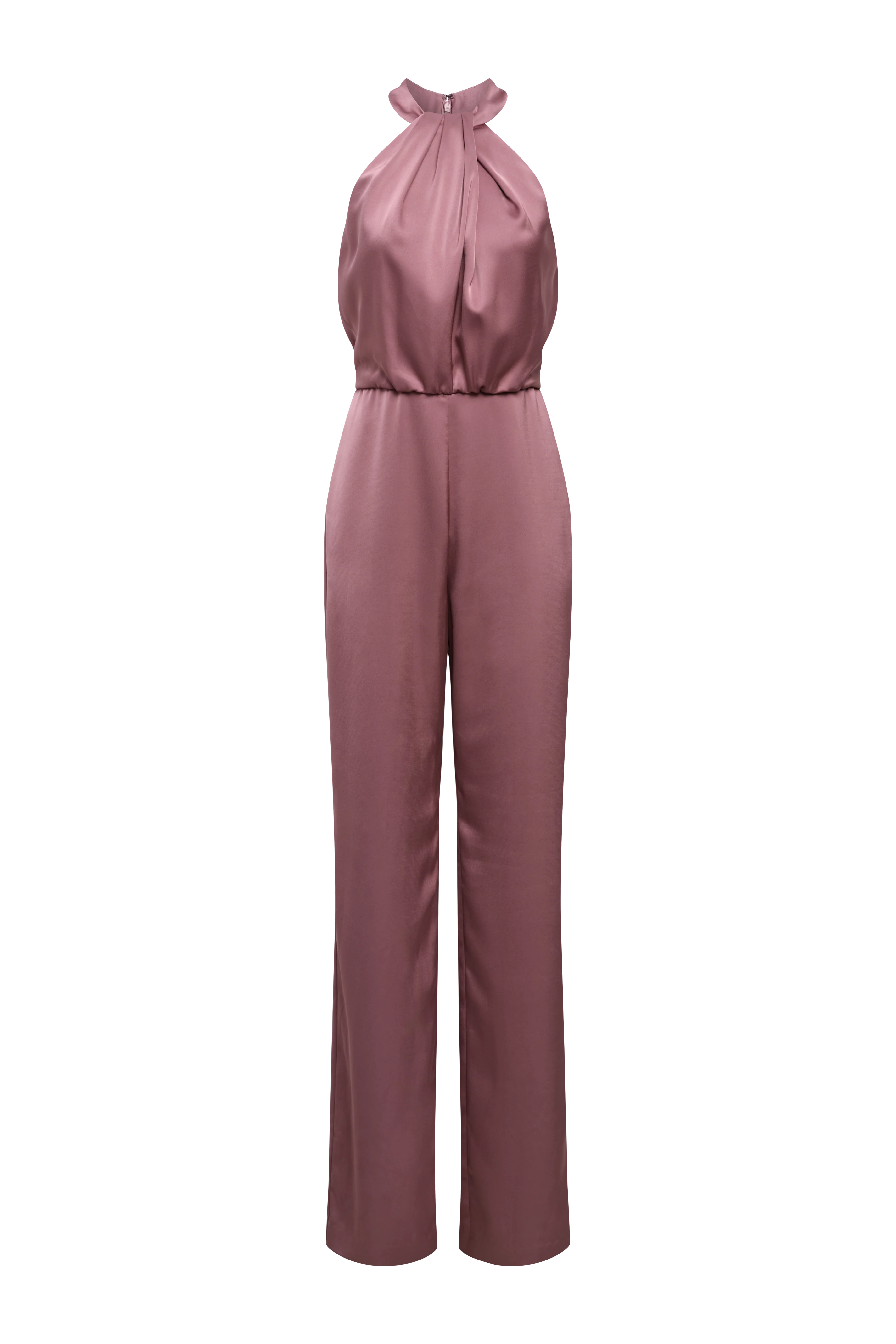 Pleated Halter Jumpsuit