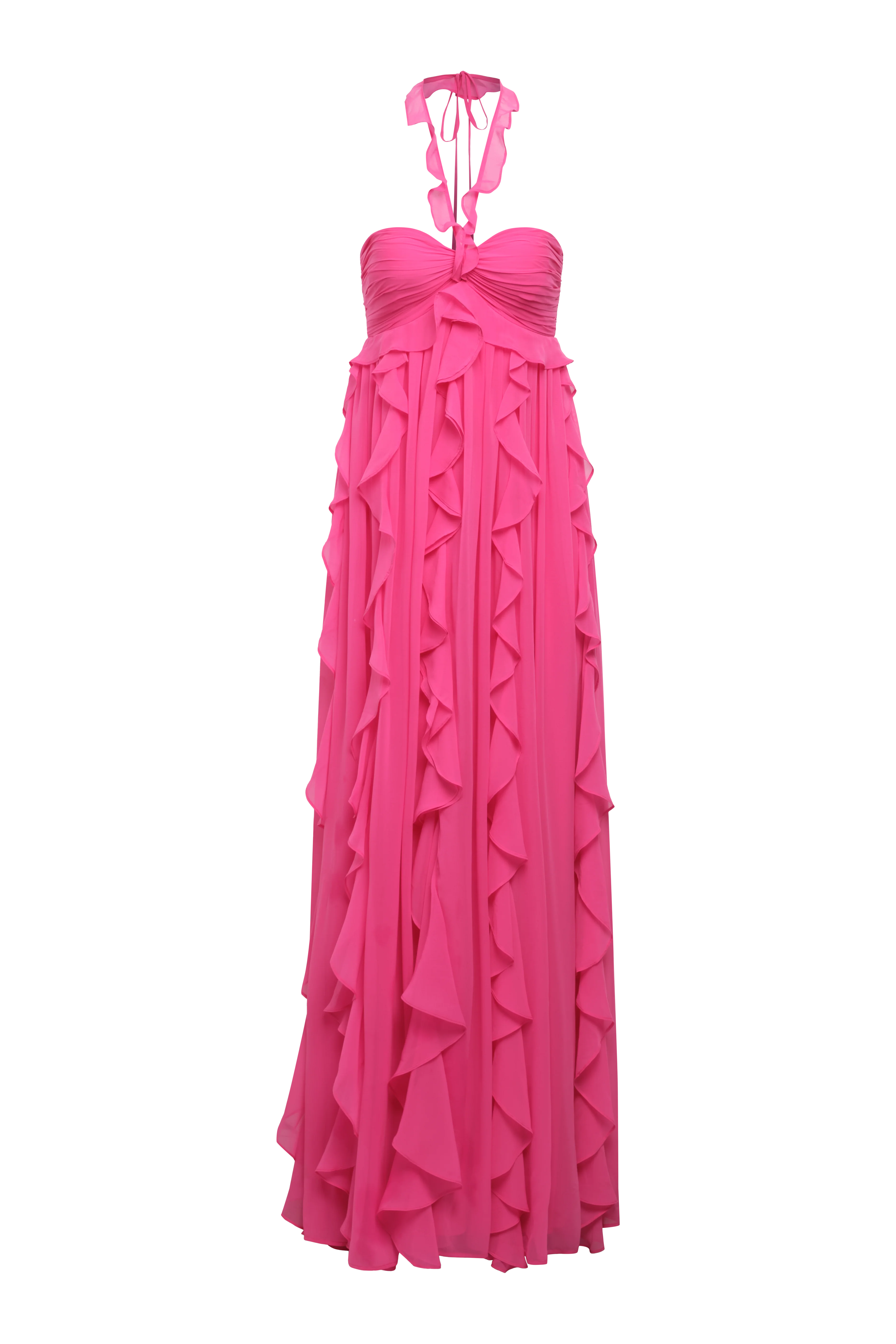 Ruffle Chiffon Gown
