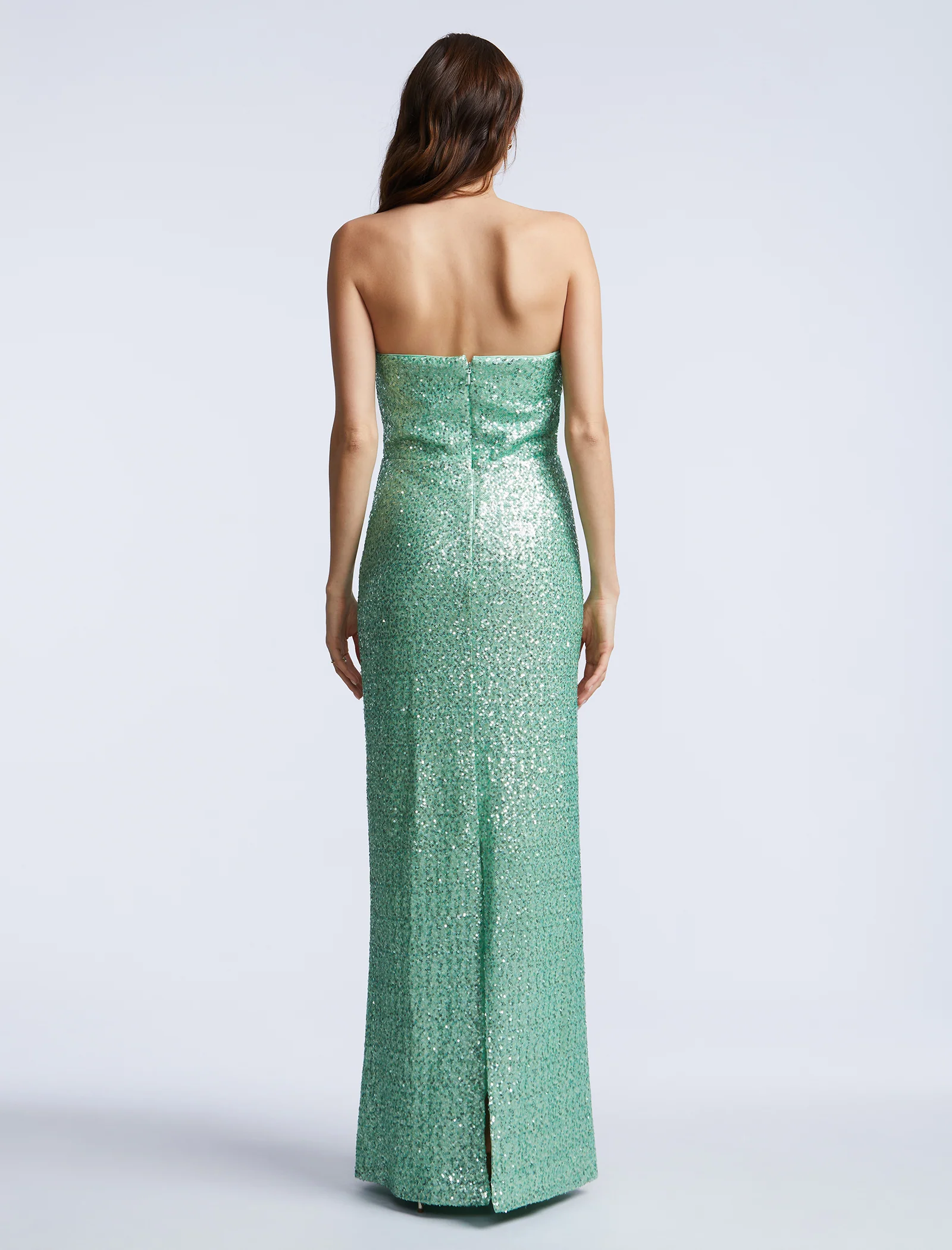 Plunging U Neckline Gown