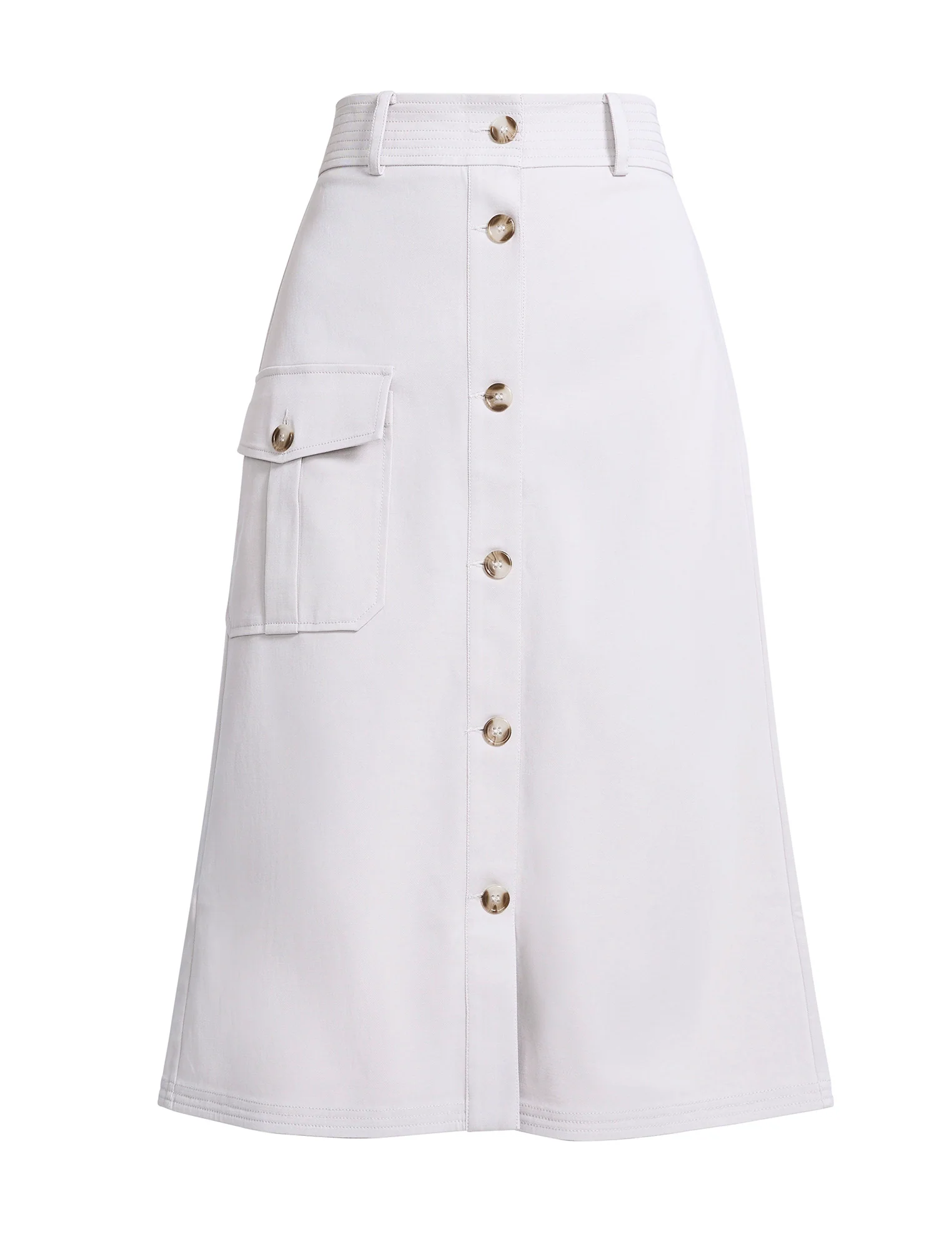 Button Front Cargo Skirt