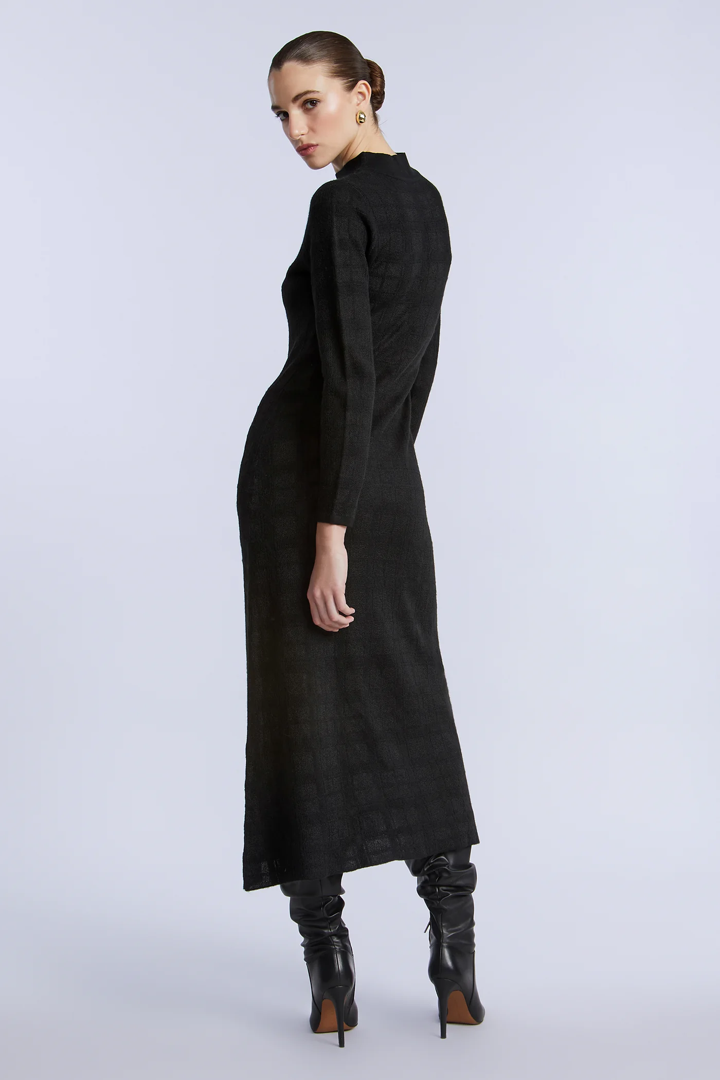 Turtleneck Openweave Dress