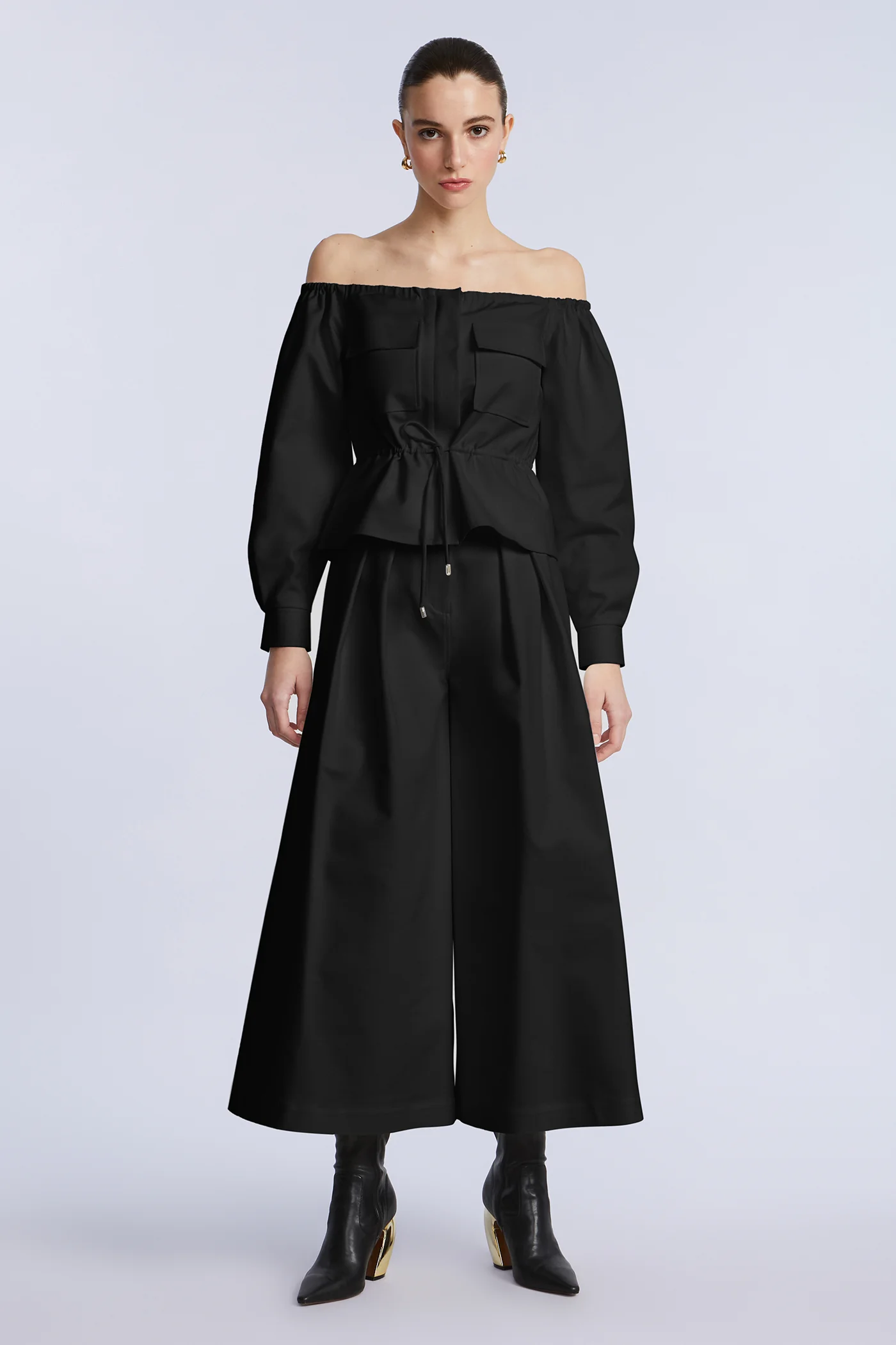 Off Shoulder Drawstring Top