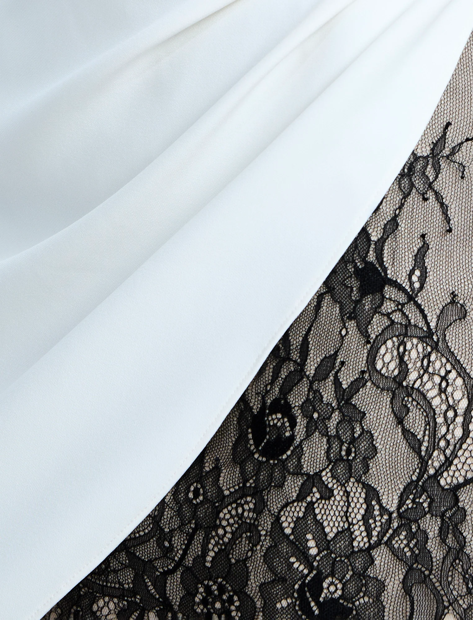 Strapless Lace Inset Dress