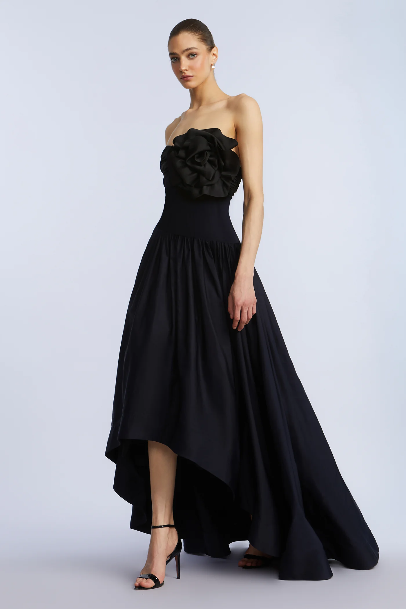 High Low Gown With Flower