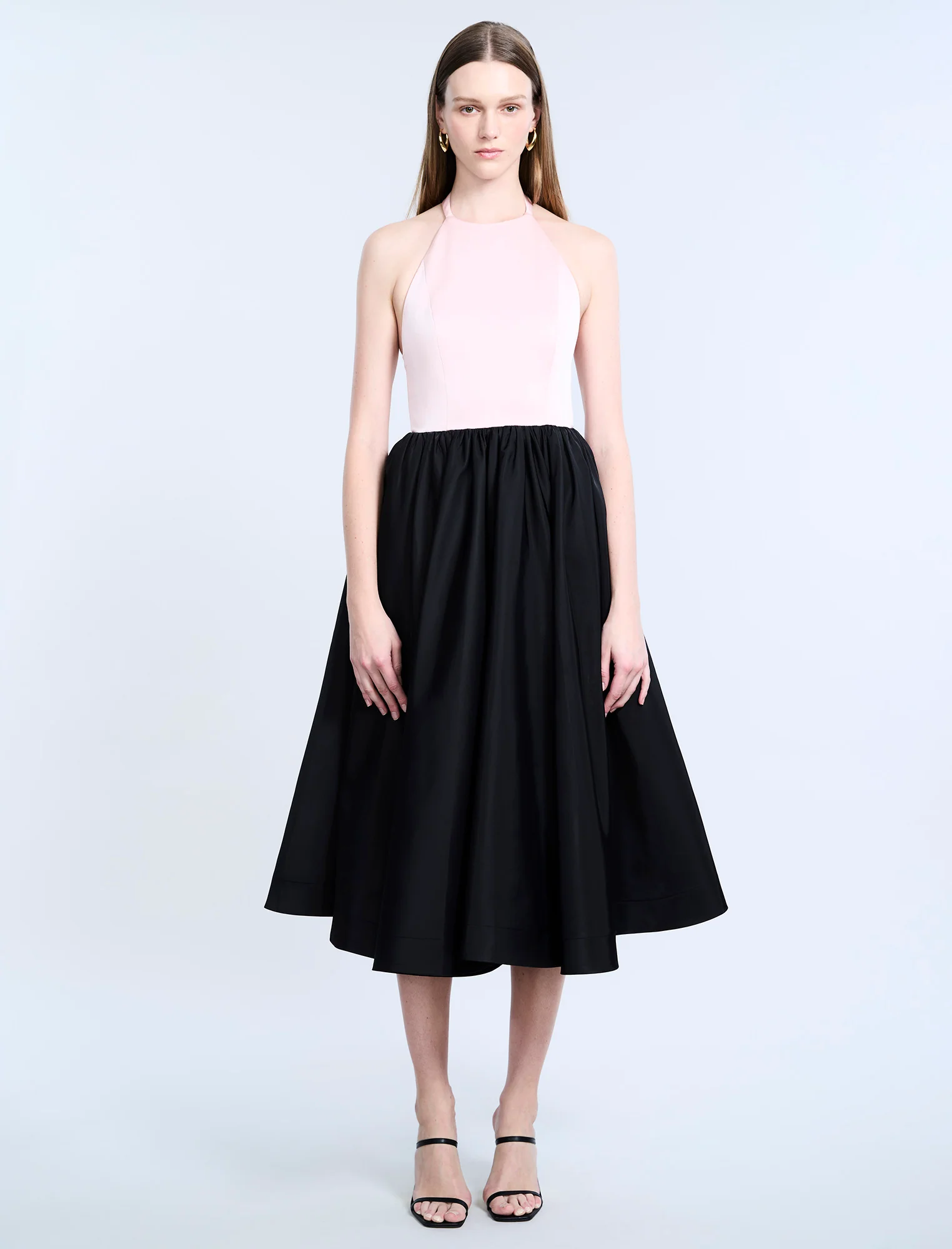 Halter Tea Length Dress