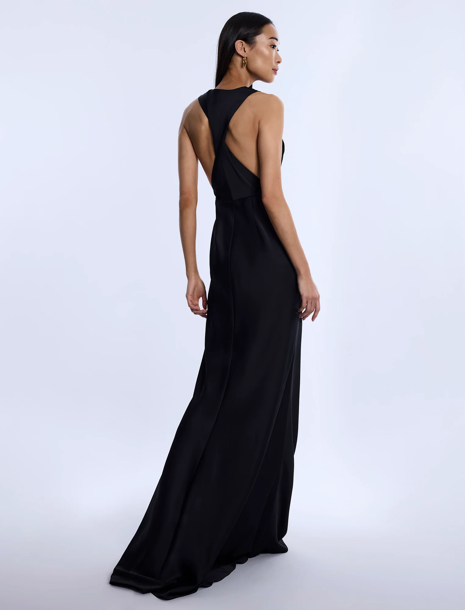 Cowl Neck Halter Gown