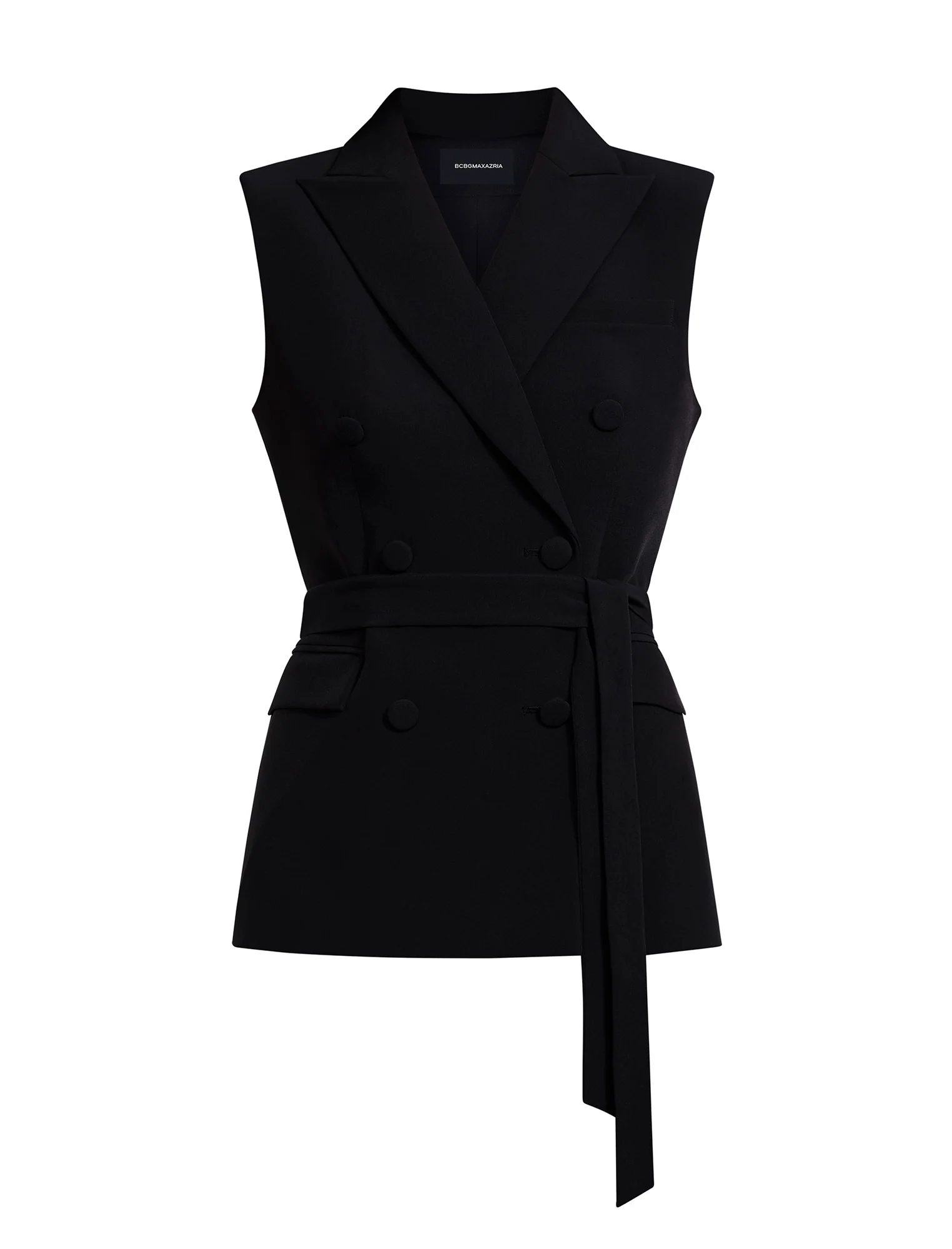 Belted Double Breasted Vest