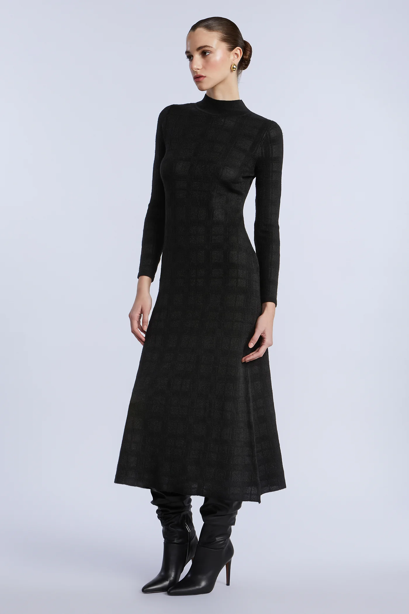 Turtleneck Openweave Dress