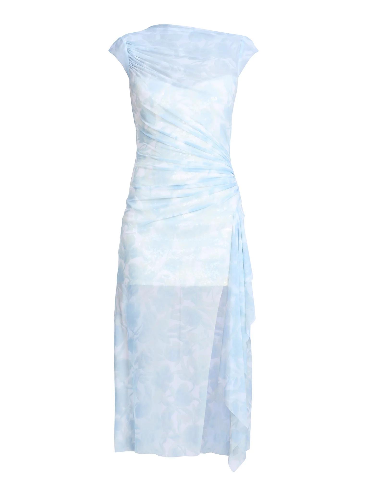 Mesh & Sequin Midi Dress