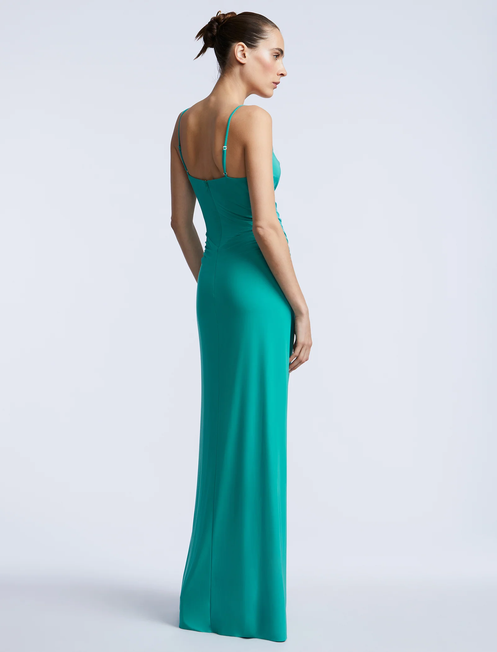 Cowl Draped Gown With Twist